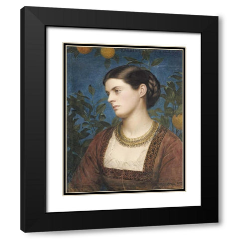 Katrine, Countess Cowper Black Modern Wood Framed Art Print with Double Matting by Clifford, Edward