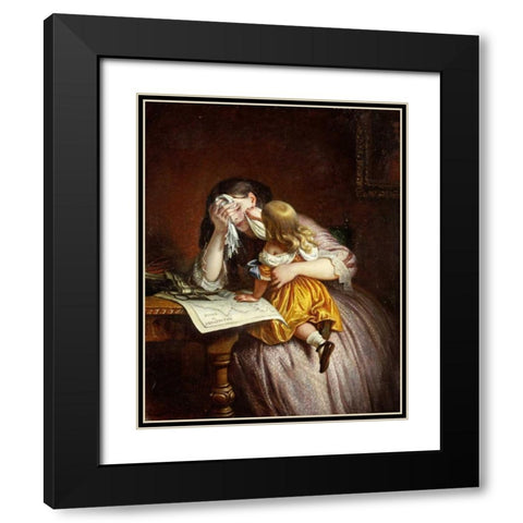 News From Sebastapol Black Modern Wood Framed Art Print with Double Matting by Cope, Charles West