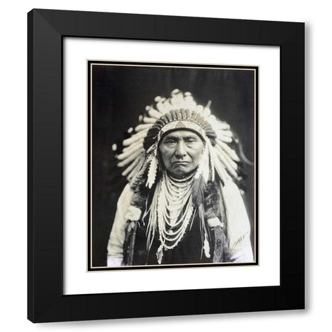 Chief Joseph, Nez Perce, 1903 Black Modern Wood Framed Art Print with Double Matting by Curtis, Edward S.
