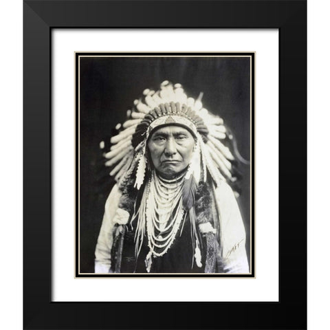Chief Joseph, Nez Perce, 1903 Black Modern Wood Framed Art Print with Double Matting by Curtis, Edward S.