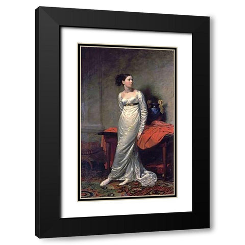 Portrait of Mrs White Black Modern Wood Framed Art Print with Double Matting by Dawe, George