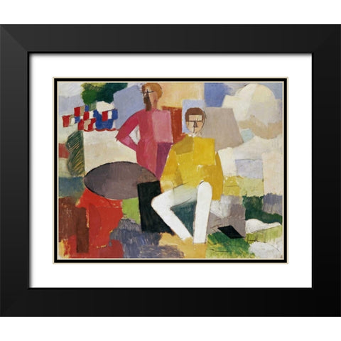 The Fourteenth of July Black Modern Wood Framed Art Print with Double Matting by De La Fresnaye, Roger