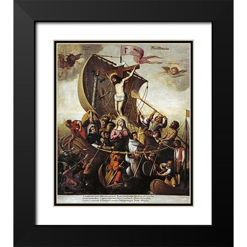 The Boat of Museumistian Patience Black Modern Wood Framed Art Print with Double Matting by De Loarte, Alejandro