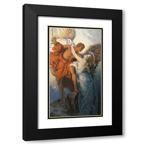 Day and The Dawnstar Black Modern Wood Framed Art Print with Double Matting by Draper, Herbert James