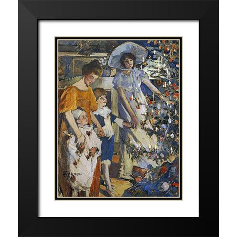 The Museumistmas Tree Black Modern Wood Framed Art Print with Double Matting by Stanhope Forbes, Elizabeth Adela