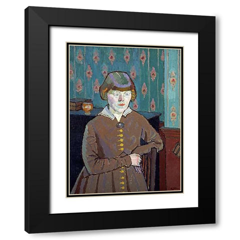 Miss Ruth Doggett Black Modern Wood Framed Art Print with Double Matting by Gilman, Harold