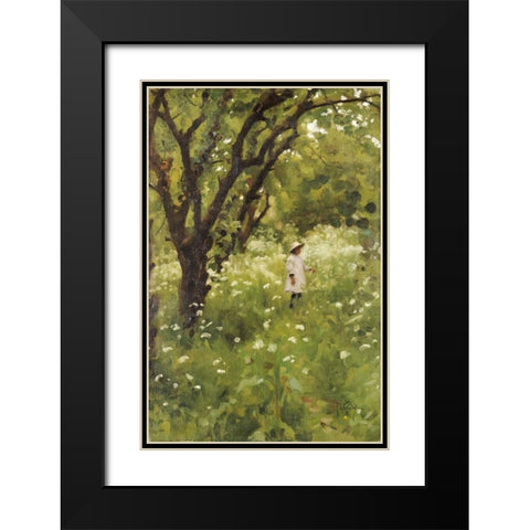 The Orchard Black Modern Wood Framed Art Print with Double Matting by Gotch, Thomas Cooper