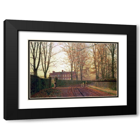 Going To Church Black Modern Wood Framed Art Print with Double Matting by Grimshaw, John Atkinson