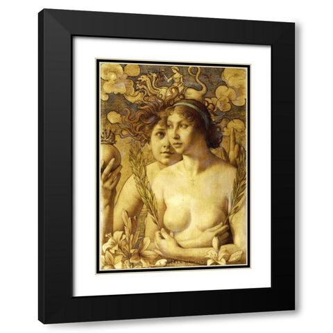 Innocence Black Modern Wood Framed Art Print with Double Matting by Hawkins, Louis Weldon