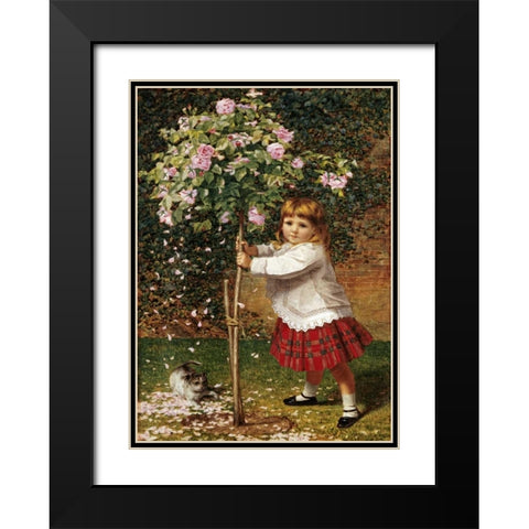 The Rose Tree Black Modern Wood Framed Art Print with Double Matting by Hayllar, James