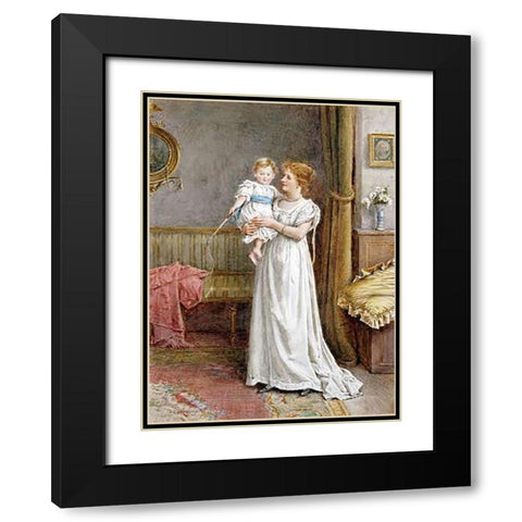 The Master of The House Black Modern Wood Framed Art Print with Double Matting by Kilburne, George Goodwin