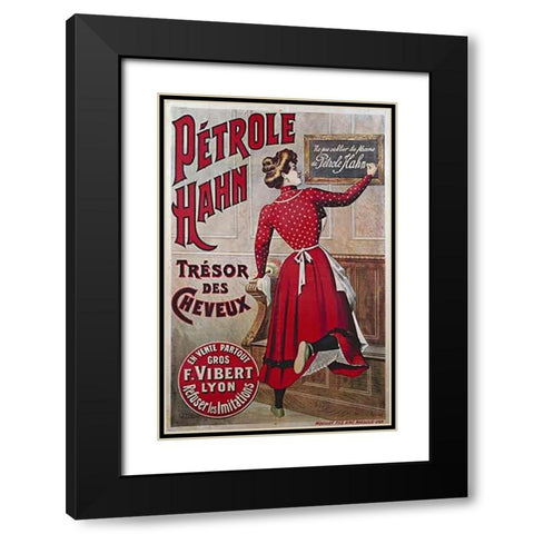 Petrole Hahn Black Modern Wood Framed Art Print with Double Matting by Lautrec, Boulanger