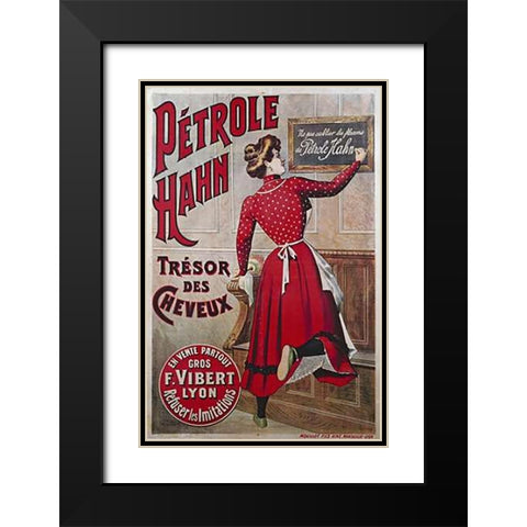Petrole Hahn Black Modern Wood Framed Art Print with Double Matting by Lautrec, Boulanger