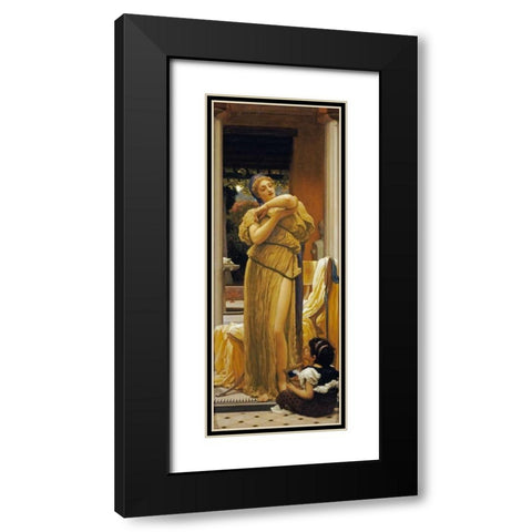 The Bracelet Black Modern Wood Framed Art Print with Double Matting by Leighton, Lord Frederick