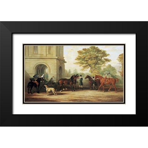 Lady Williams-Wynns Favourite Phaeton Black Modern Wood Framed Art Print with Double Matting by Lloyd, Edward