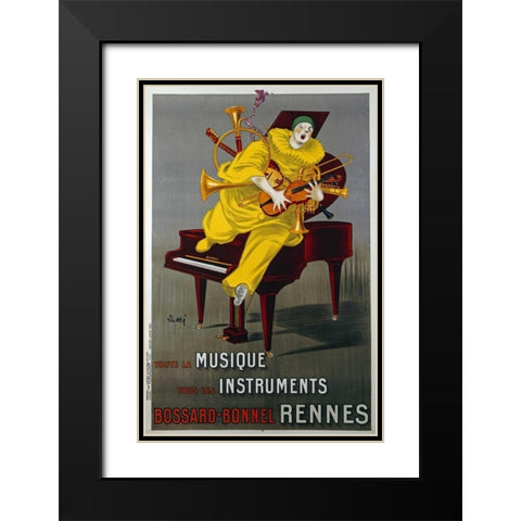 Toute La Musique, Tous Les Instruments Black Modern Wood Framed Art Print with Double Matting by Lotti