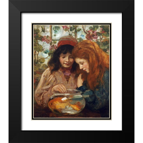 The Goldfish Bowl Black Modern Wood Framed Art Print with Double Matting by MacGeorge, William Stewart