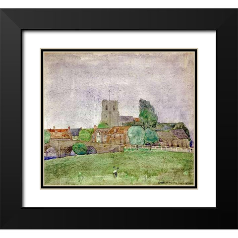 Wareham, Dorset Black Modern Wood Framed Art Print with Double Matting by Mackintosh, Charles Rennie