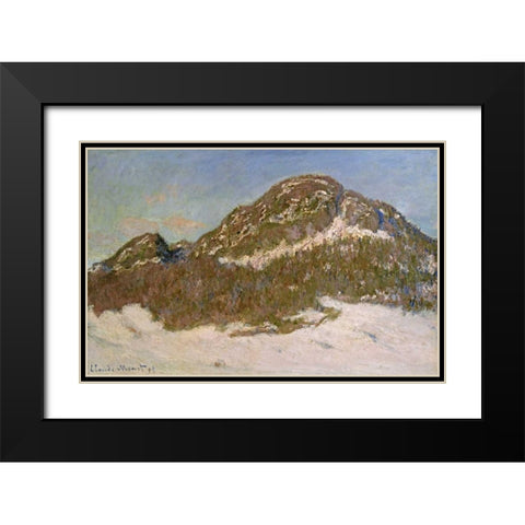 Mount Kolsaas in Sunlight Black Modern Wood Framed Art Print with Double Matting by Monet, Claude