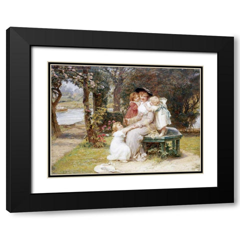 Me Too? Black Modern Wood Framed Art Print with Double Matting by Morgan, Frederick