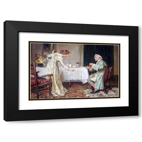 A Tangle Black Modern Wood Framed Art Print with Double Matting by Muschamp, F. Sydney