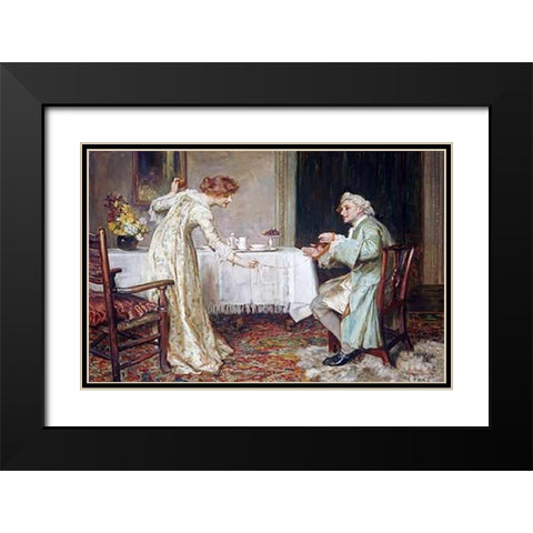 A Tangle Black Modern Wood Framed Art Print with Double Matting by Muschamp, F. Sydney