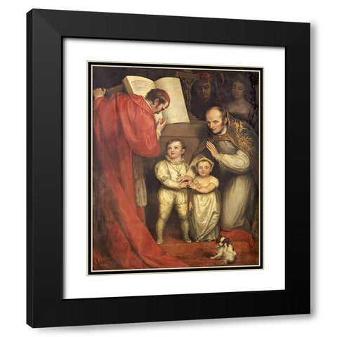 The Marriage of Richard of Shrewsbury Black Modern Wood Framed Art Print with Double Matting by Northcote, James
