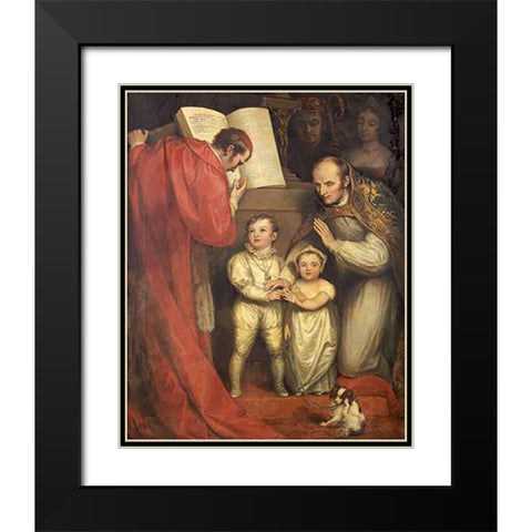 The Marriage of Richard of Shrewsbury Black Modern Wood Framed Art Print with Double Matting by Northcote, James