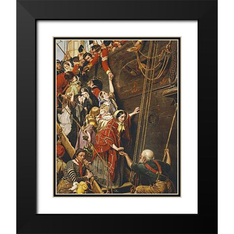 Eastward Ho! - August 1857 Black Modern Wood Framed Art Print with Double Matting by ONeil, Henry Nelson