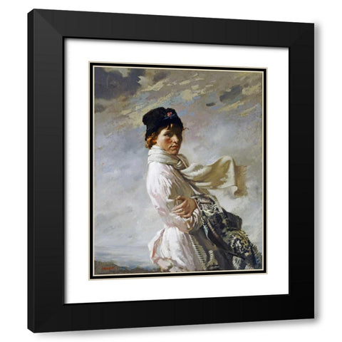 In Dublin Bay Black Modern Wood Framed Art Print with Double Matting by Orpen, Sir William