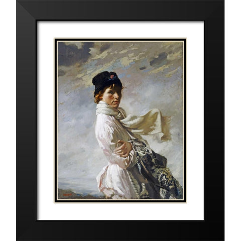 In Dublin Bay Black Modern Wood Framed Art Print with Double Matting by Orpen, Sir William