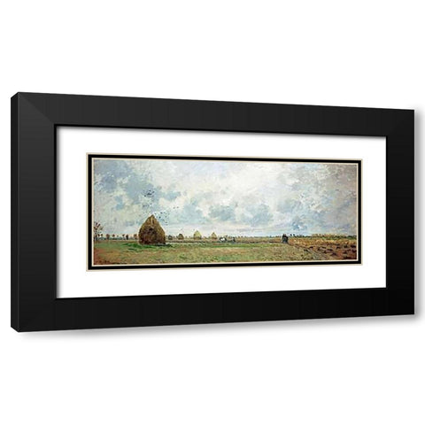Autumn Black Modern Wood Framed Art Print with Double Matting by Pissarro, Camille