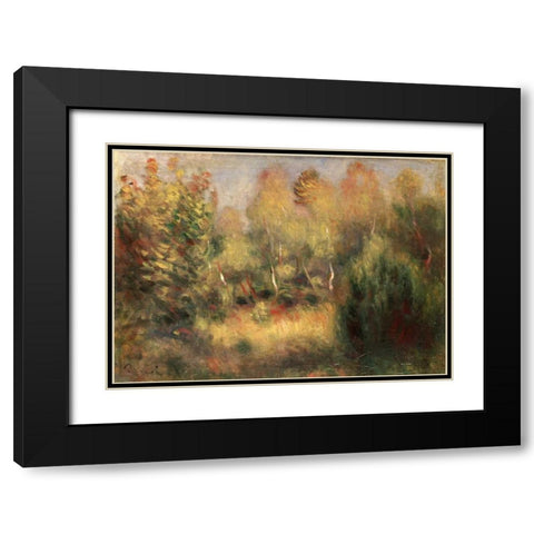 The Glade Black Modern Wood Framed Art Print with Double Matting by Renoir, Pierre-Auguste