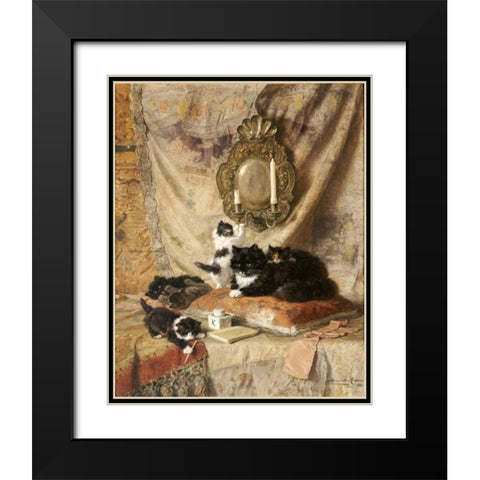 Work Rest and Play Black Modern Wood Framed Art Print with Double Matting by Ronner-Knip, Henriette