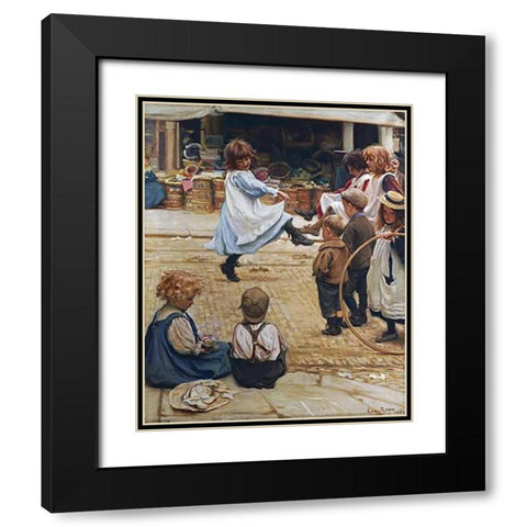 An Impromptu Ball Black Modern Wood Framed Art Print with Double Matting by Roos, Eva