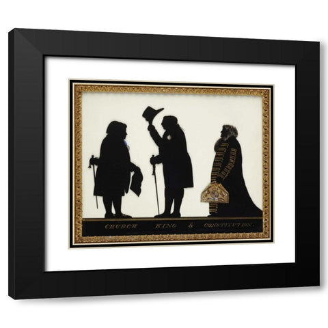 Church, King and Constitution Black Modern Wood Framed Art Print with Double Matting by Rosenberg, Charles