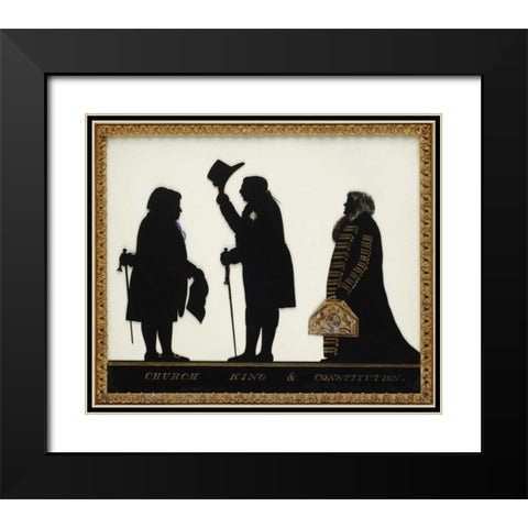 Church, King and Constitution Black Modern Wood Framed Art Print with Double Matting by Rosenberg, Charles