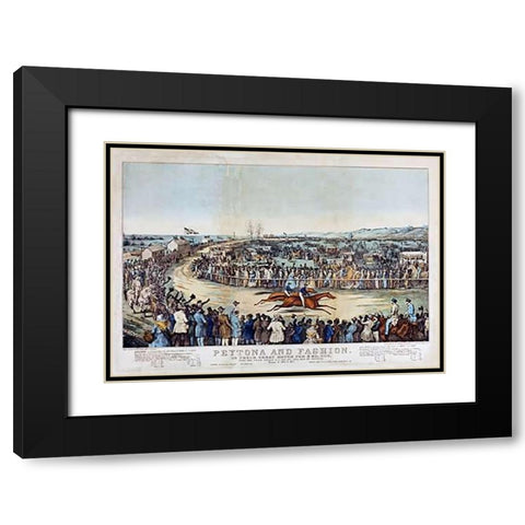 Peytona and Fashion In Their Great Match For $20,000 Black Modern Wood Framed Art Print with Double Matting by Severin, C.