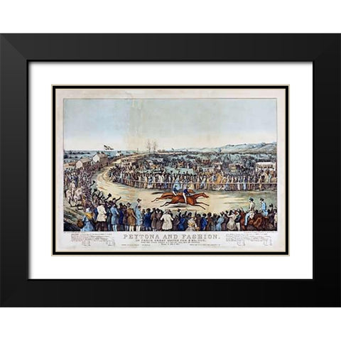 Peytona and Fashion In Their Great Match For $20,000 Black Modern Wood Framed Art Print with Double Matting by Severin, C.
