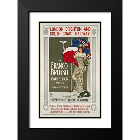 The Franco-British Exhibition, 1908 Black Modern Wood Framed Art Print with Double Matting by Sifken, Hill