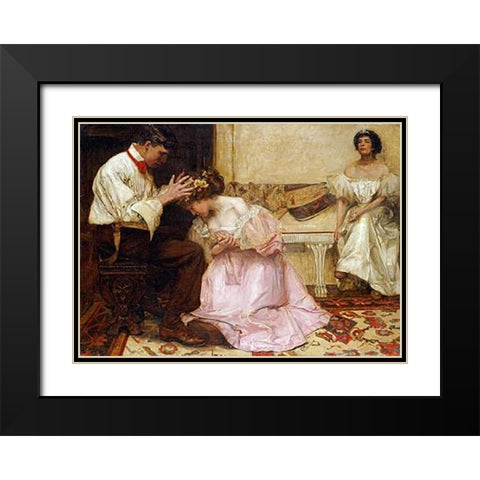 The Two Crowns Black Modern Wood Framed Art Print with Double Matting by Sims, Charles