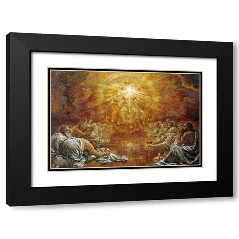 The Four and Twenty Elders Black Modern Wood Framed Art Print with Double Matting by Stock, Henry John