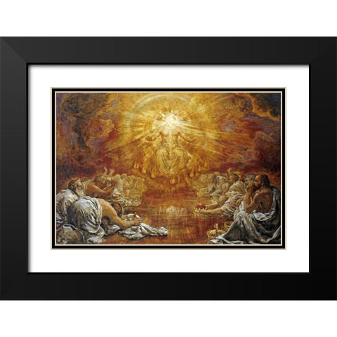 The Four and Twenty Elders Black Modern Wood Framed Art Print with Double Matting by Stock, Henry John