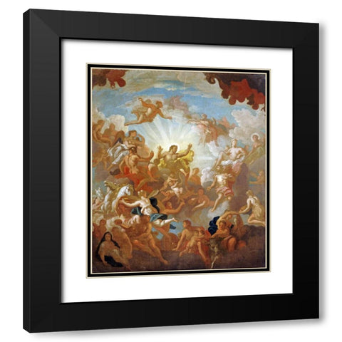 Prometheus Stealing Fire From The Gods Black Modern Wood Framed Art Print with Double Matting by Thornhill, Sir James