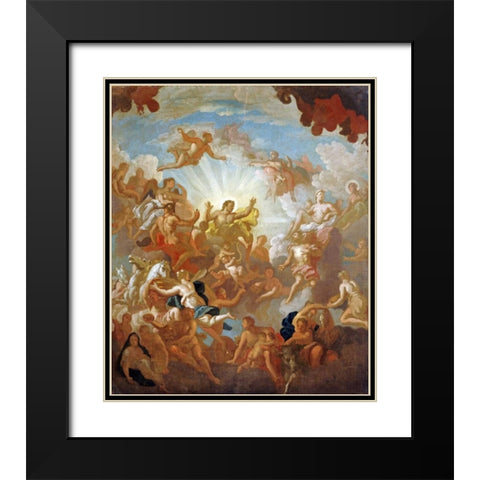 Prometheus Stealing Fire From The Gods Black Modern Wood Framed Art Print with Double Matting by Thornhill, Sir James