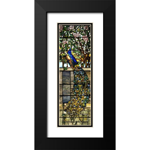 Detail of Right Side of Twilight Black Modern Wood Framed Art Print with Double Matting by Tiffany Studios