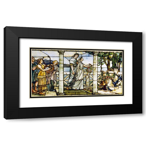 Group of Maidens Black Modern Wood Framed Art Print with Double Matting by Tiffany Studios