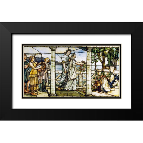 Group of Maidens Black Modern Wood Framed Art Print with Double Matting by Tiffany Studios