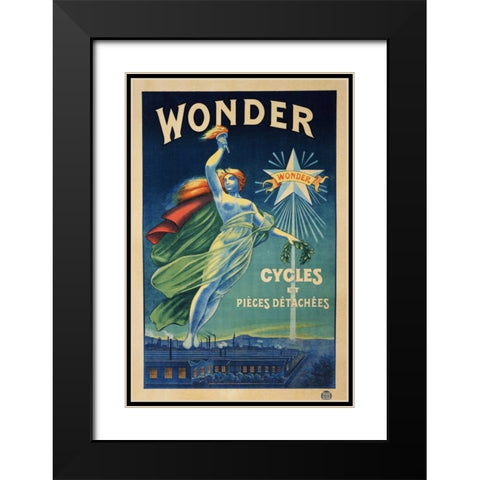 Wonder, Cycles Et Pieces Detachees Black Modern Wood Framed Art Print with Double Matting by Unknown
