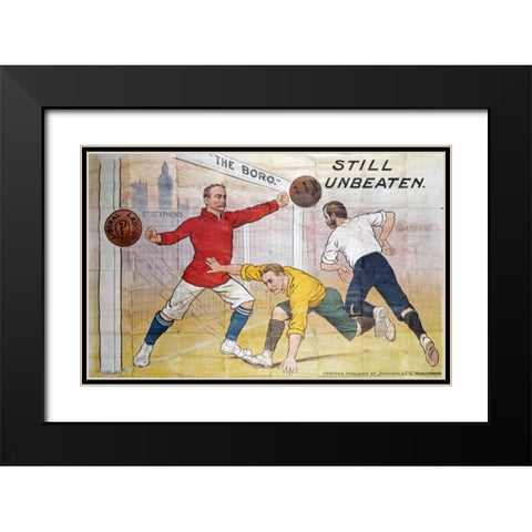 The Boro Still Unbeaten Black Modern Wood Framed Art Print with Double Matting by Unknown